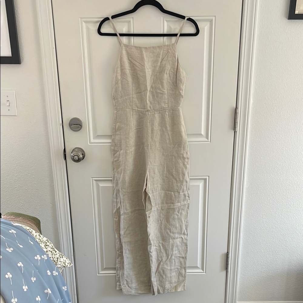 H&M Elegant Cream Linen Jumpsuit